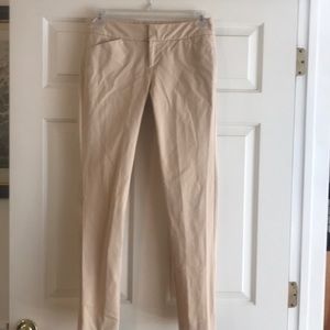 Ecru khaki straight leg pants